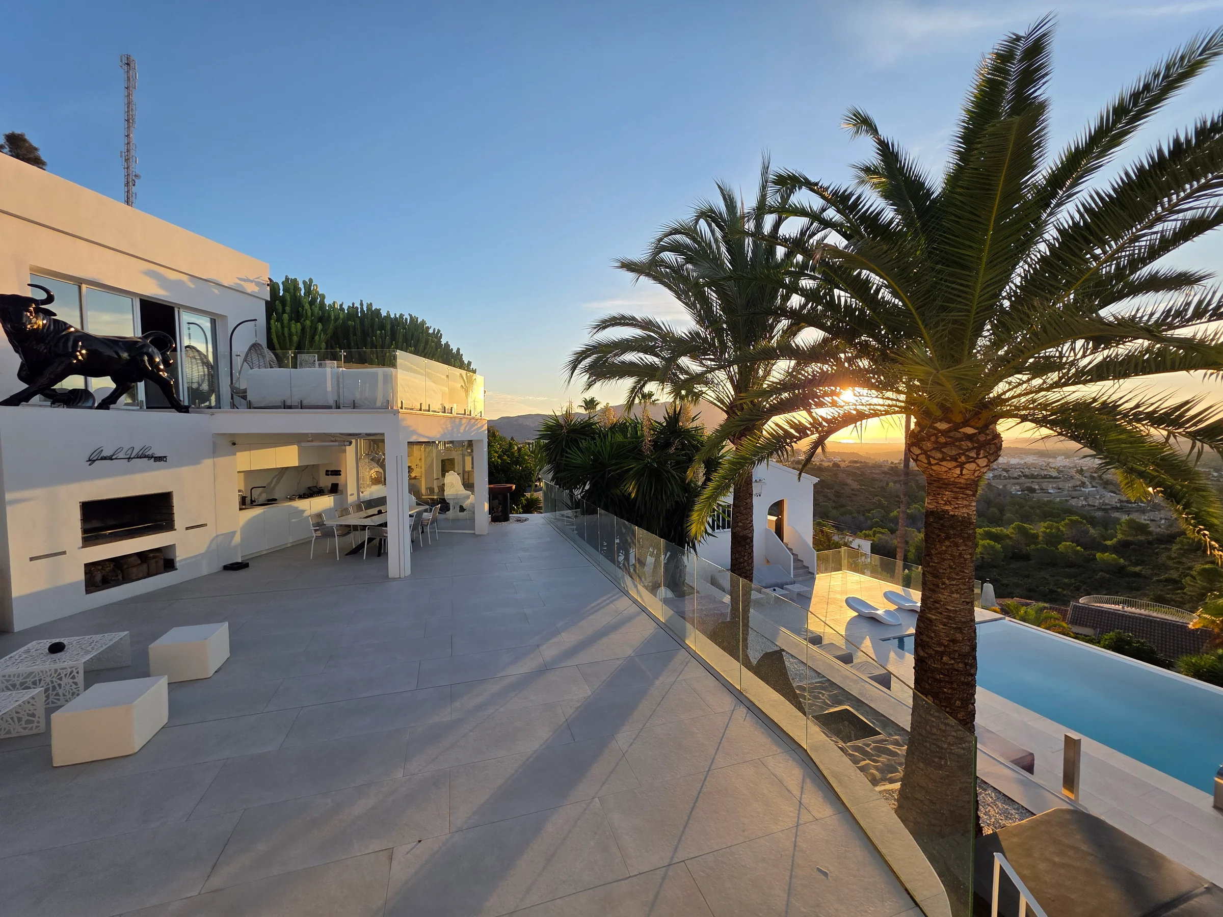 Bergblick von der Villa Pura Vida